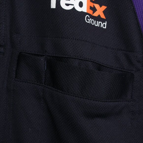 FedEx Employee Polo Mens Medium Black Purple - Picture 4 of 7